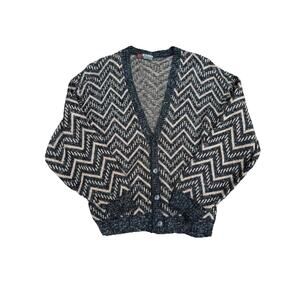 Vintage 80’s Scandia Geometric Knit Cardigan Sweater Grandpa Men’s Size Medium